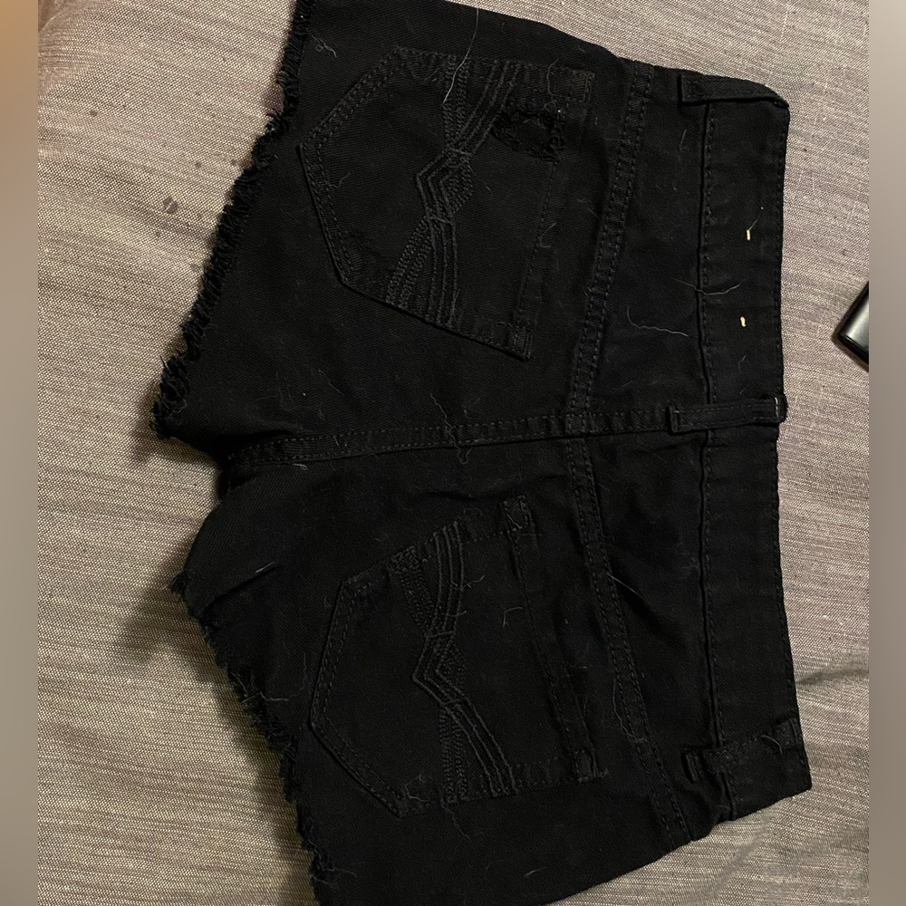 Black booty shorts